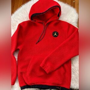Nike Jordan Red Essentials Mountainside Fleece Hoodie Men’s Size Small
